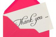 envelope and thank you note
