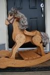 children's handmade wooden rocking horse