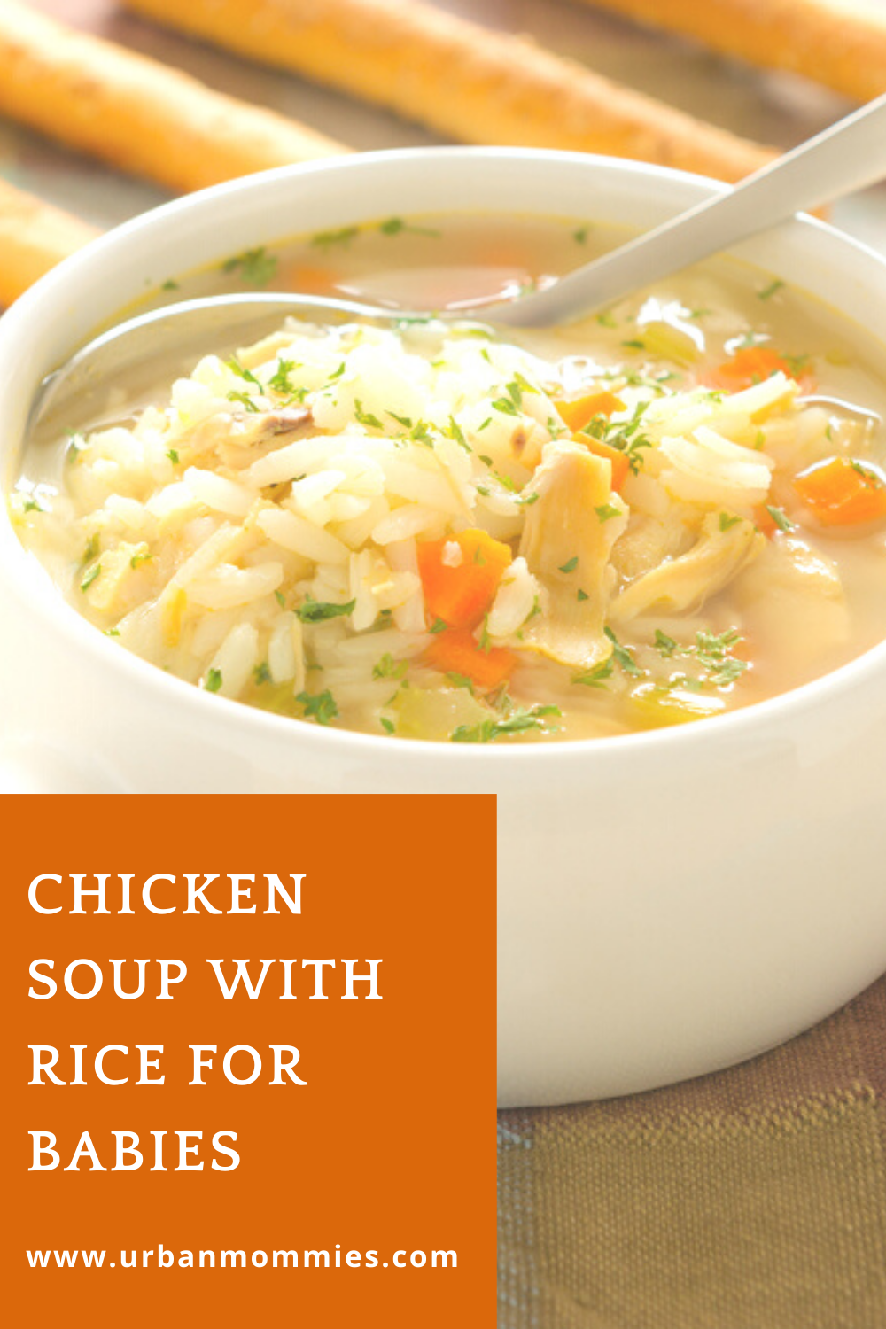 Chicken soup with rice for babies