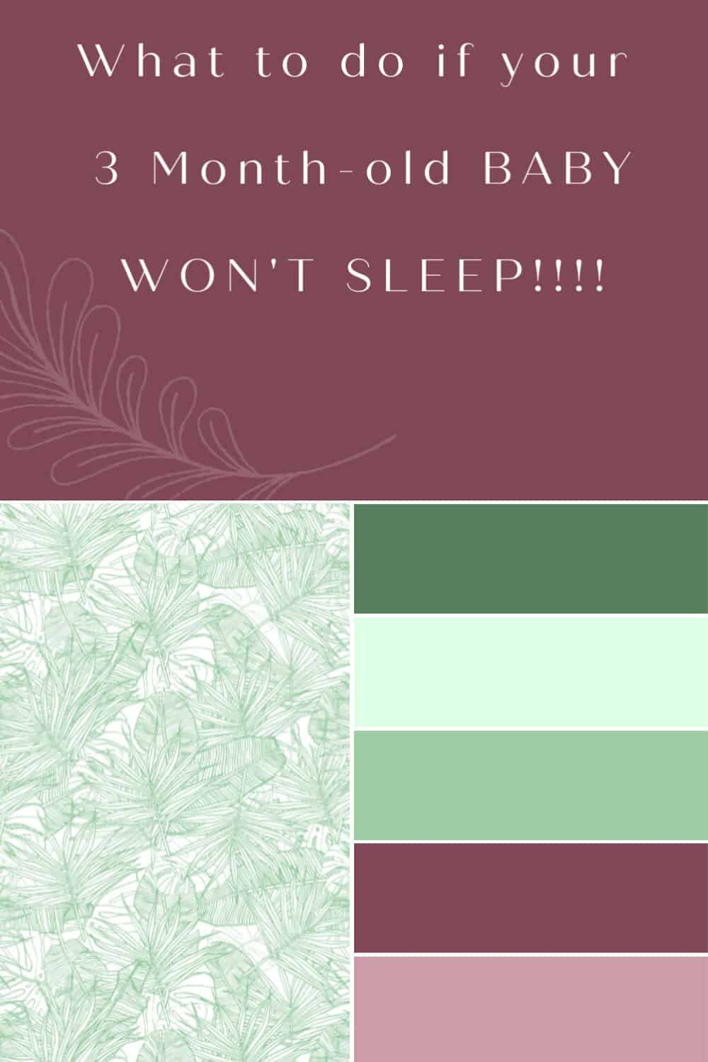 3 month old not sleeping at night anymore