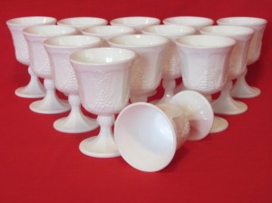 Vintage Milk Glass Goblets