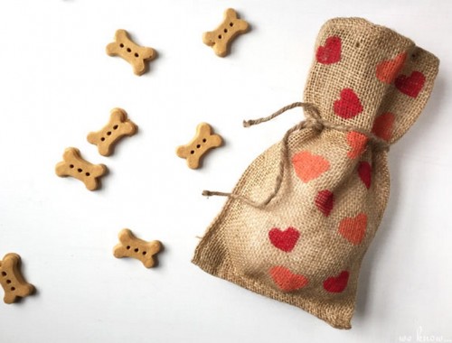 Valentine Heart Dog Treat Bags