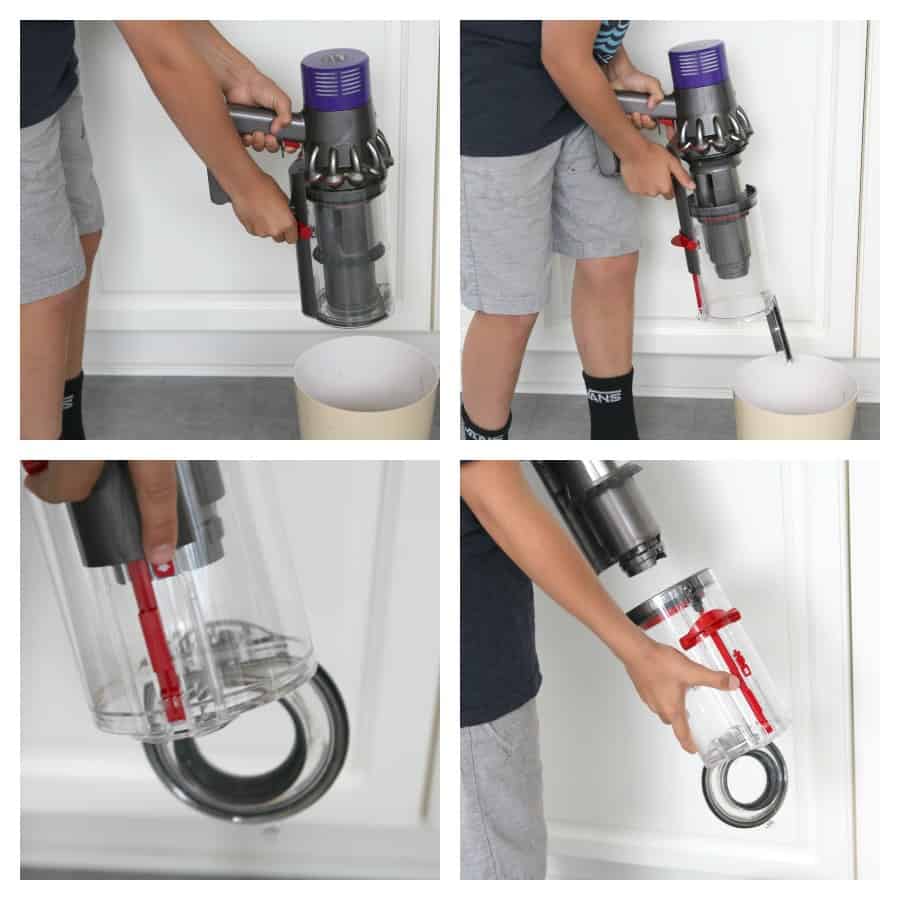 Emptying Dyson V10 Canister