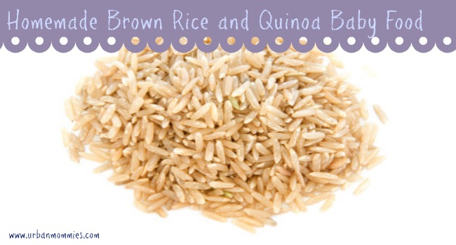 Homemade Brown Rice and Quinoa Baby Food