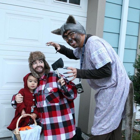Family Themed Halloween Costume. Little Red Riding Hood
