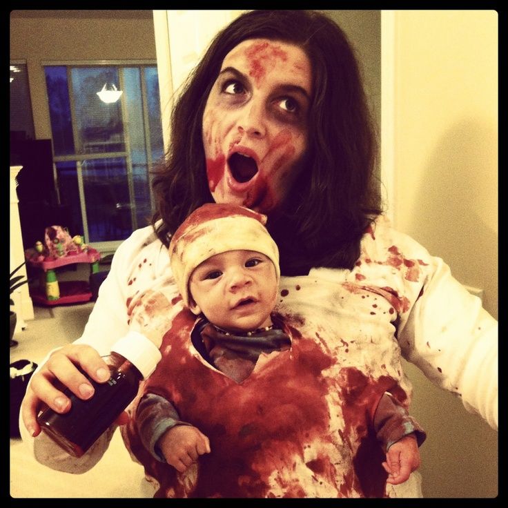 Mommy and Baby Halloween Costume. Zombie Mom and Baby Walking Dead Costume