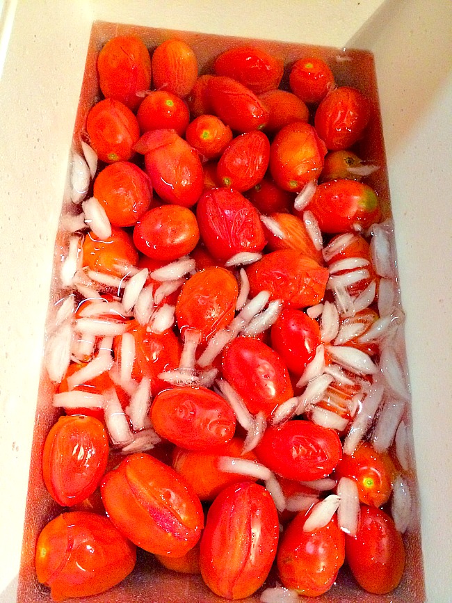 Tomato Canning Ice Bath