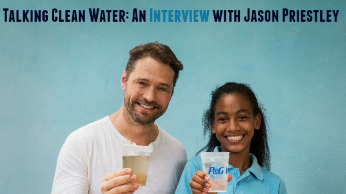 Jason Priestly Drinking Water