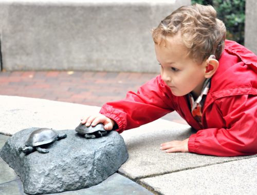 child with hearing loss