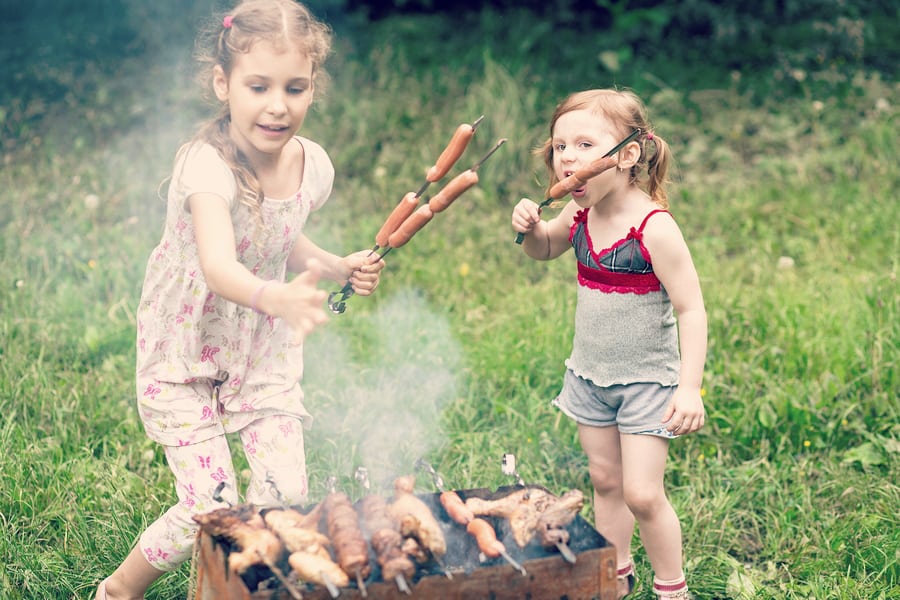 backyard camping trip