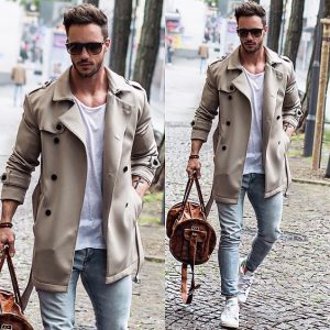 GOTstyle clean white t, cool coat, good bag