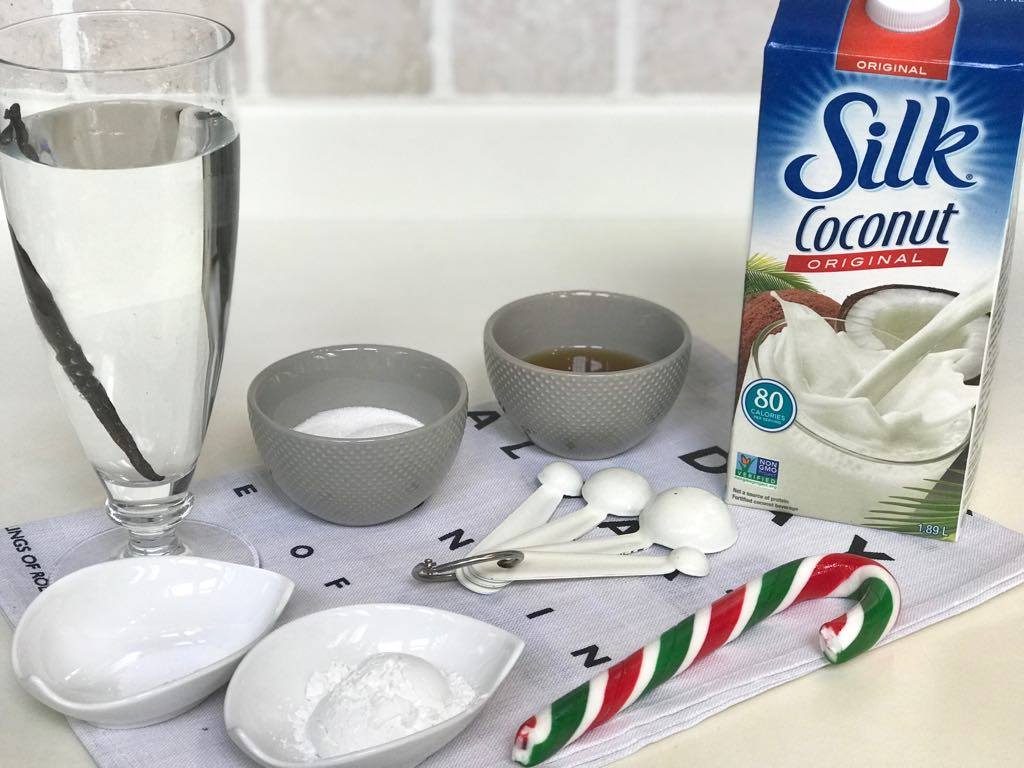 coconut candy cane ice cream with silk
