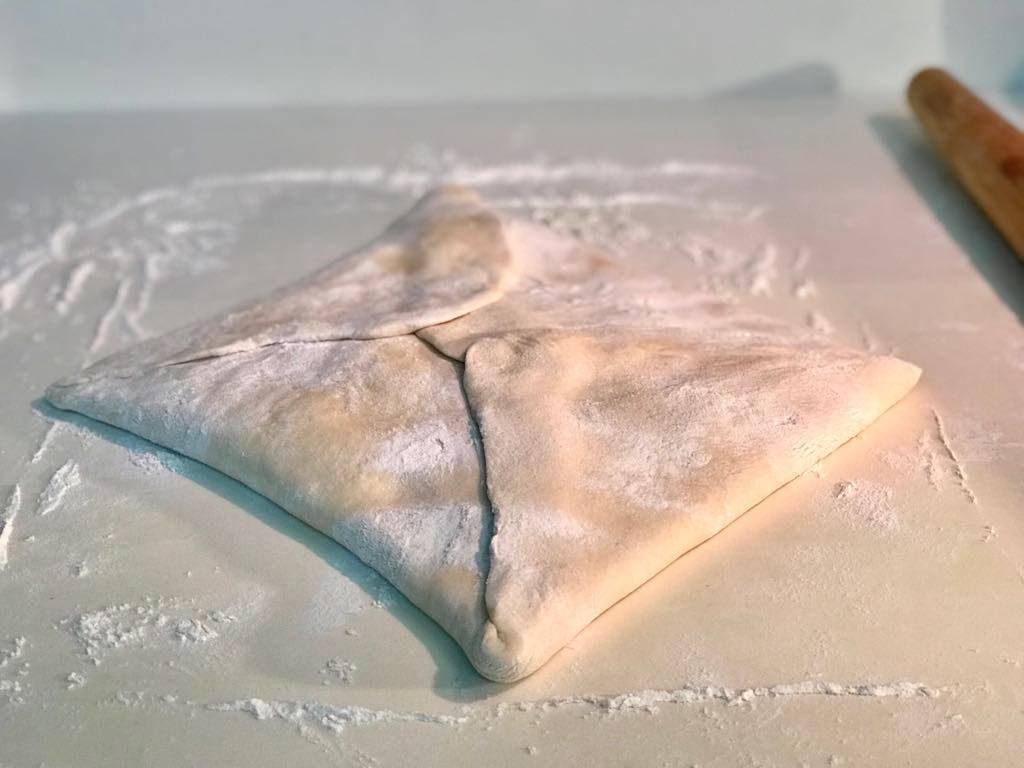 mushroom stroganoff puff pastry dough folded