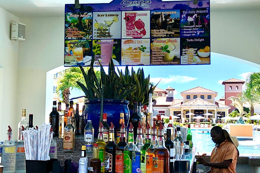 Kids drink selection at Beaches Resorts